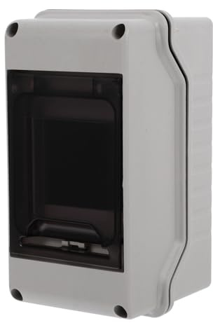 Mobestech Scatola Elettrica per Applicazioni Solari in Plastica con 3 Linee e Copertura Trasparente a Ribalta da Esterno e Uso Domestico
