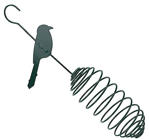 FONDOTIN Hängender Vogelfutterspender Aus Metall Robuster Suet-Halter Für Wildlebende Vögel Für Garten Und Balkon Wetterfest Tragbar Grün