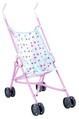 Simba Poussette de poupée - Poussette de poupée Pliable pour Enfants à partir de 3 Ans - Jouet léger de Voyage - avec Ceinture de sécurité et Design éléphant - Pliable - Hauteur 55 cm