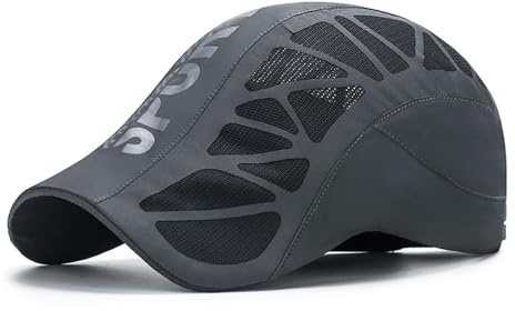 Aeromesh Sport Cap,Ultra-Breathable Performance Mesh Cap for Men Lightweight, Quick-Dry, Adjustable Fit, Grey