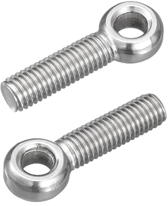 QUARKZMAN 4Pcs M10 x 40mm Boulons À Anneau De Levage, 304 Acier Inoxydable Boulon À Épaulement Pivotant Pour Anneau De Levage Pour Pipeline Gate Valves, Building Steel Pipe Fasteners, Silver