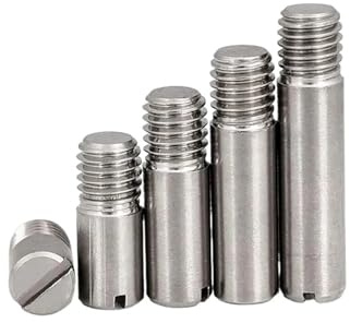 Slotted Cylindrical Pin 2/5/10X M2 M2.5 M3 M4 M5 M6 M8 M10 GB878 304 Stainless Steel External Screw Thread Cylindrical Fix Position Shaft Roll Dowel Pin(10pcs M2.5,5mm)