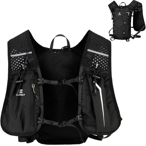 Zorbly Running Vest Women Men,5L Hydration Vest Pack Lightweight Breathable | Adjustable Fit Reflective Strip for Outdoor Climbing Hiking Cycling TrailRunning Marathon