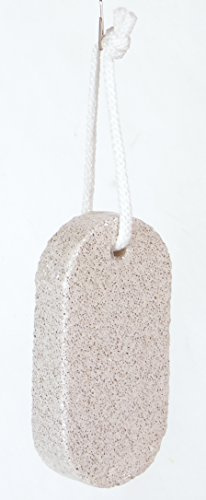 Fußpflege- Bimsstein oval 10x5x2 cm, mit Kordel zum Hängen
