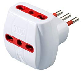 Rosi Adattatore Emilia Prime, bianco, 3 prese bivalenti 10/16A