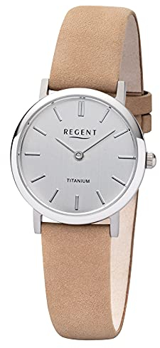 Regent Damen Analog Quarz Uhr mit Leder Armband 12090313