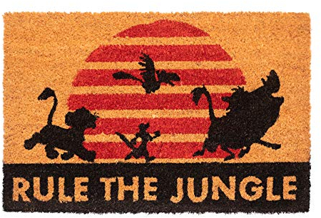 Grupo Erik Kokosmatte Fußmatte Der König der Löwen - Schmutzfangmatte 40x60 cm - Fussmatte Lustig - Türmatte Innen Disney Geschenke, The Lion King Rule The Jungle