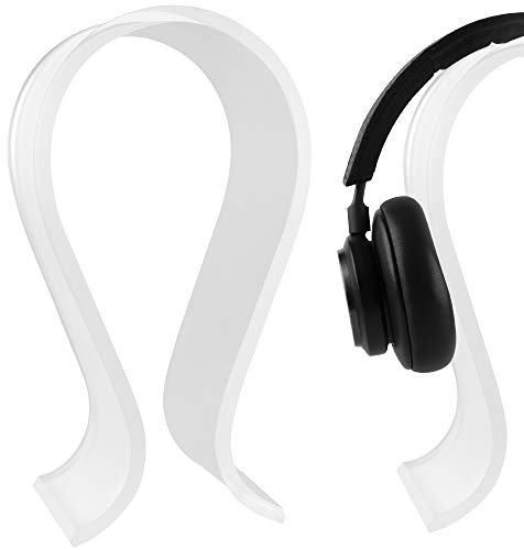 GEEKRIA Acrylic Omega Headphones Stand for Over-Ear Headphones, Gaming Headset Stand, Desk Display Hanger Compatible with Sony WH-1000XM6, AKG, Sennheiser, Jabra, Studio, B&o (Frosted)