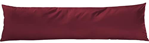 Pure Label Mako Satin Seitenschläferkissen 40x145 cm aus Baumwolle in rot - Traumhaft weicher Kissenbezug für Seitenschläfer passend zu unserer Bettwäsche Sets