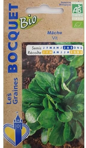 Sachet deg raines de MACHE VIT BIO - 3g - LEs Graines Bocquet