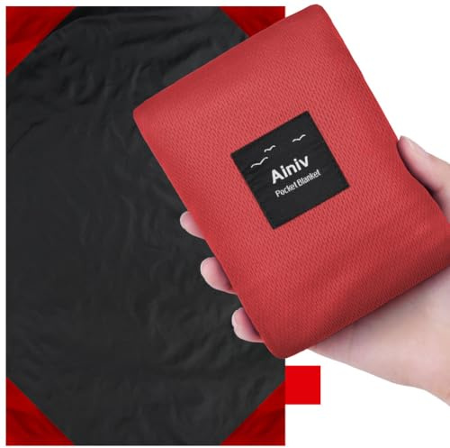 Ainiv Mini Coperta da Picnic Tascabile, 200 x 210 cm, Ultraleggero Coperta da Spiaggia Portatile Tappetino da Picnic Pocket Portatile Tappetino da Spiaggia per Campeggio, Trekking, Montagna, Viaggi