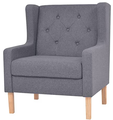 ZQQLVOO Sillón de lectura para televisión, cómodo sillón de tela gris, adecuado para sala de estar, dormitorio, comedor