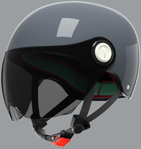 Demi-Casque Moto Enfant Casque Scooter avec Pare-Soleil Homologué ECE/DOT Casque de Moto garçons et Filles Demi-Casque Mignon Casque Jet Casque de cyclomoteur pour Enfants 5-12 Ans J,48-54cm