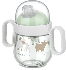 Mepal Mio Little Dutch Pipmugg Utan Spill, Läckagesäker, Klart Lock För Användning I Farten, Handtag Som Är Lätta Att Hålla I, Mjuk Drickpip, 200 Ml, Älvträdgård