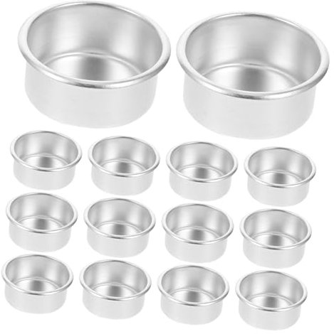 GLEAVI 20pezzi Portacandele in Alluminio Vuoto Per Lumini Da Tè Candela Stampo in Contenitore Per Candele Da Tè Per Natale Te e Decorazioni Domestiche
