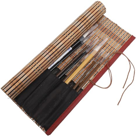 SEWACC Pinceaux Chinois Traditionnels pour Calligraphie et Peinture à Encre Kit Complet pour Débutants Brosses Ergonomiques pour Aquarelle et Dessin Chinois