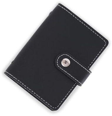 Zegnuem Porte Carte Cuir, Porte Carte Bancaire Étui à Cartes en Cuir avec Blocage RFID/NFC Porte Cartes Ldéal pour Cartes D'identité et Permis de Conduire - 26 Fentes (Noir)