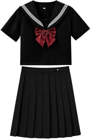 Générique Uniformsklänning för flickor - traditionell bekväm fluga | Japansk skoluniformsklänning för flickor, för scen, cosplay, evenemang, fester och