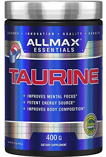 ALLMAX Essentials Taurine - 400 g Powder - Cell Volumizer - Improves Focus & Energy - Vegan - 133 Servings