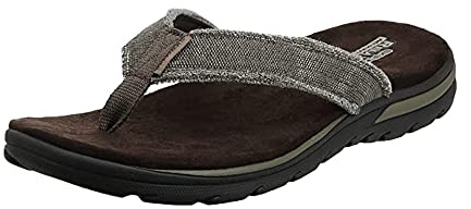 Skechers Supreme - Bosnia, Chancleta Hombre, Marrón (CHOC), 45 EU