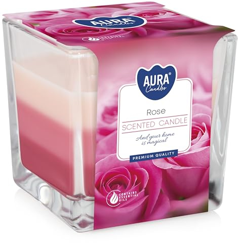 VISCIO TRADING Duftkerze im Glas, Rosa Tricolor