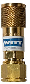 Witt SK100-3 Schnellkupplung Propangas Camping Gas Schnellkupplung Gaskupplung Grill Gasgrill Outdoor-Küche Kupplung G 1/4 Zoll Linksgewinde