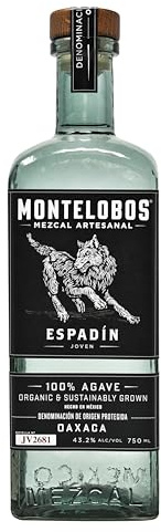 MONTELOBOS - Mezcla Espadín Joven 750 ml, 100% Agave, Mezcal Mexicano, Mezcla Artesanal de Oaxaca, Aroma y Sabor Equilibrado, Color Cristalino con Brillos, 43,2% Vol. de Alcohol