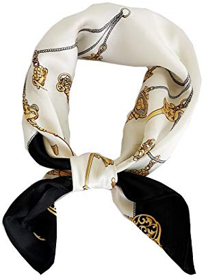 Sciarpa in 100% seta di gelso da donna, foulard leggero per capelli in raso, piccolo foulard in seta per capelli, per dormire, 53,3 x 53,3 cm, Small