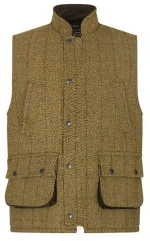 Walker & Hawkes - Barrington - Veste sans Manches Derby - pour Homme - Tweed - Chasse/Campagne - Sauge Clair - 3XL