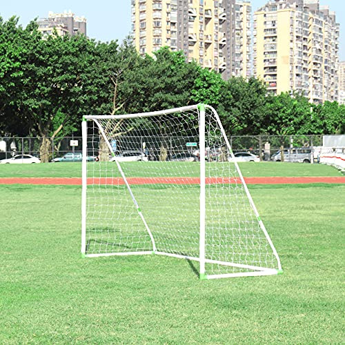 YUENFONG Porta da calcio in PVC per bambini, 180 cm x 120 cm x 80 cm, per giardino in qualsiasi condizione atmosferica