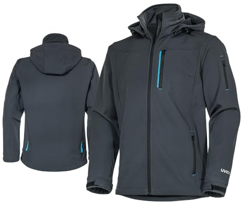 Uvex tune-up softshell arbetsjacka – herr – utomhusjacka, Blå, M