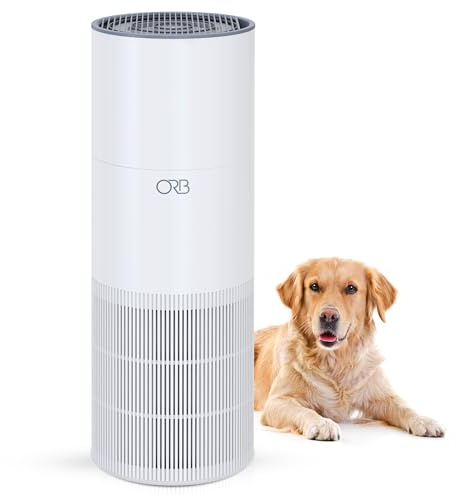 ORB 2-in-1 Air Purifier & Humidifier Combo for Bedroom – True HEPA Filter, Quiet, Auto Mode, No Mist, Removes Dust Smoke Odors Pet Dander, Top Fill, Covers 500 Sq Ft