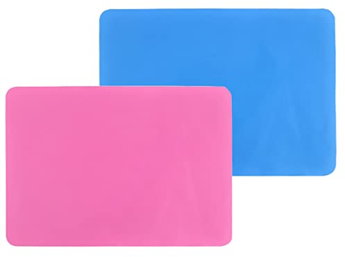 2 Stück Basteln Silikonmatte für Epoxidharz,40x30cm Antihafte Rutschfeste Tischmatte,Malunterlage Silikonmatte,Für Bastelarbeiten, Malen für Kinder, Schmuckherstellung usw.