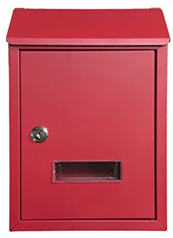 HIZOON Decorations Modern Mailbox With Visual Window White Mailboxes For Outside Locking Mailbox With Key Wall Mail Organizer, Double Door Letter Box