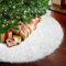 122cm Weihnachtsbaum Decke,Weiß Plüsch Tannenbaum Decke,Runde Kunstfell Christbaumdecke Teppich Weihnachtsschmuck für Weihnachten Baum Rock Deko (122CM)