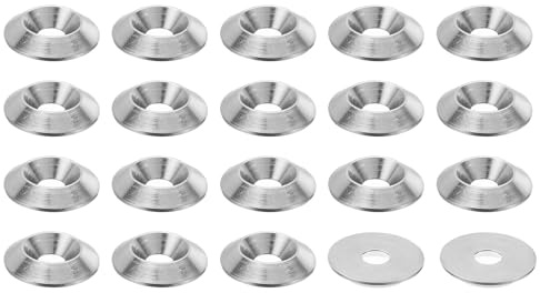 PATIKIL M5 Finition Fraisée Rondelle, 20pcs 18mm Dia. 3.5mm Grand 304 Inox Acier Finition Tasse Rondelle Vis Boulon Tête Joint pour Industriel Construction