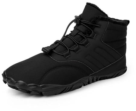NOTRYA Chaussures Pieds Nus Imperméables Hiver Fitness Randonnée Escalade Marche Chaussures Chaussures de Trail minimalistes (39EU,Black)