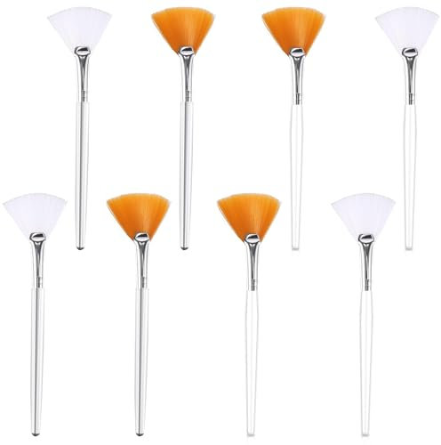 8 Stück Gesichtsmaskenpinsel, Reinigungsmaske Bürsten, Gesichts-Bürsten, Maskenapplikator-Werkzeuge, Fächermaskenpinsel, Beauty-Maskenpinsel, Fächerpinsel, Make-up-Pinsel zum Abziehen