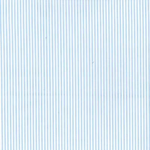 Chambray 100% Yarn Dyed Cotton Fabric Candy Stripes Lines 144cm Wide (Sold Per Half Metre) (Pale Blue)