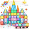 Lovchil Magnetic Tiles STEM Magnetic Blocks Building Toys Preschool Learning Sensory Toys Construction Educational Toys for 3 Years Old Boys and Girls Age 4 5 6 Year Old Gifts Creative Kids Toys 61PCS