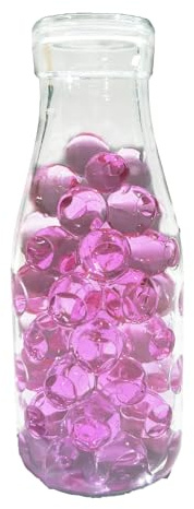 VICZON Wasserperlen 50g Wasserperlen für Pflanzen, Gelperlen für Blumen und Pflanzen, Wiederverwendbare Water Beads für Heimwerker,Dekoration,Pflanzenfüller, Korngröße 2.5-3 mm (Rose Pink)