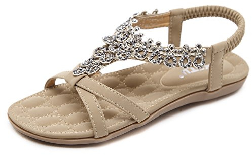 ZDQ Sandalias Mujer Verano Plana Comodas Bohemio Casual Sandalia
