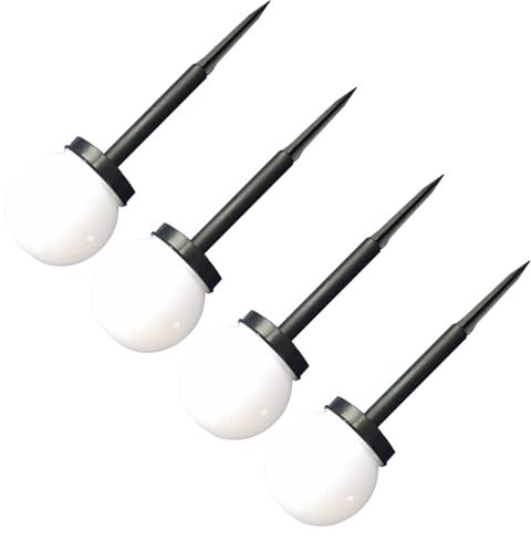 VILLCASE 4piezas Bombilla Solar Para Césped Forma De Burbuja Blancas Lámparas Solares Led Para y Jardín Luces Solares Forma De Burbuja Para Exteriores