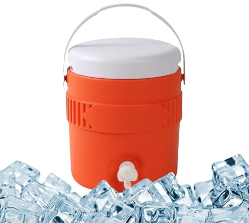 Distributeur d'eau glacée de 850 g – Pichet isotherme de 3,8 L, récipient de boisson portable pour une utilisation en extérieur | Glacière de camping avec rétention durable du froid, service de voyage