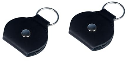 Alasum de Funda para Piezas Anillo Soporte de Metálico Púas Guitarra 2 PU Negro Portátil y Conveniente para Enlazar Bolsa