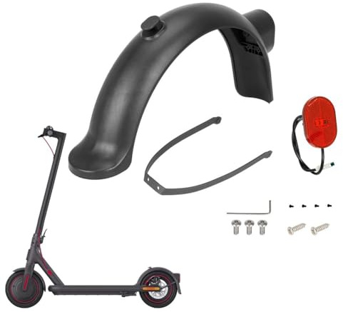 Emiif Garde-boue arrière avec support de feu arrière pour scooter électrique Xiaomi 4Pro, en plastique ABS pour Fender Kit de remplacement compatible avec Xiaomi 4 Pro
