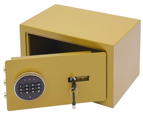 Petit coffre-fort à domicile, un coffre-fort intégré dans le meuble avec serrure à combinaison et triple système d'alarme anti-effraction, adapté pour ranger des bijoux, de l'argent liquide et des