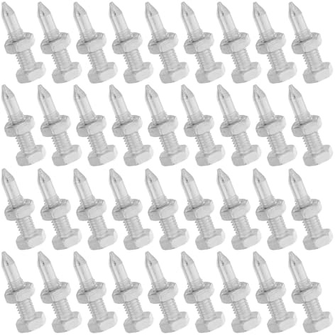 USHOBE 50 Piezas Zapatos para Airear Césped Zapatos de Clavos para Césped de Metal Plata Clavos de 3cm para Jardín
