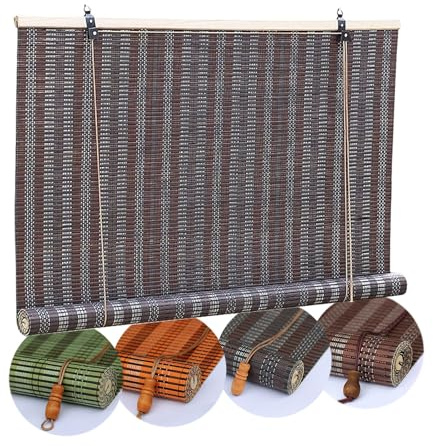 Utomhus bambu roller Bli integritet skydda es vattentät romerska fönster andas kalvkött lyft bli för däck veranda bakgård (140 x 20)