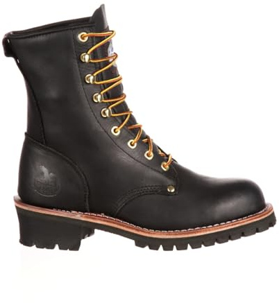 Georgia Boot Logger Work Boot, Black, Size 10.5(M)